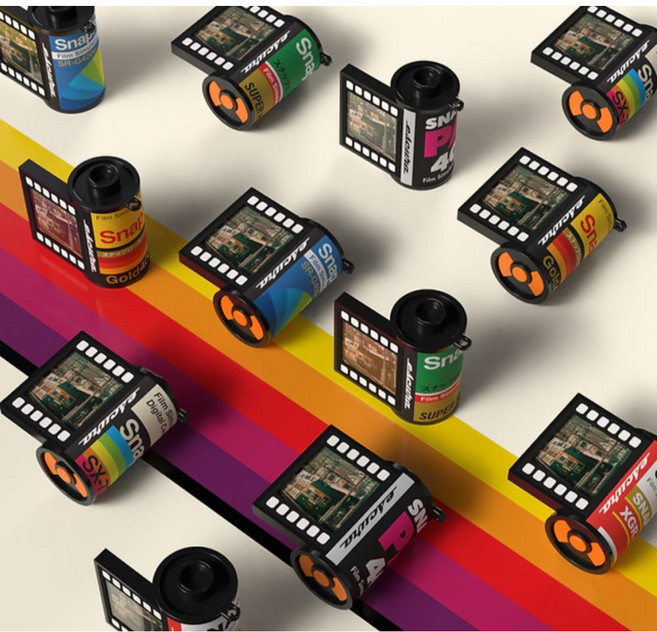 에스쿠라 스냅롤 Snaproll 필름모양 키링 미니 디지털 카메라, 랜덤발송