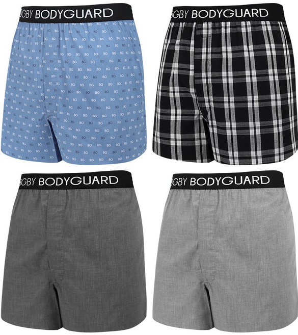 보디가드 남성 코튼 아웃밴드 트렁크팬티 4종세트
