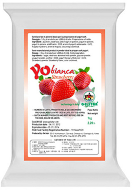 젤스타 요비앙카 딸기 요거트 파우더 1kg, 1개, 1개입