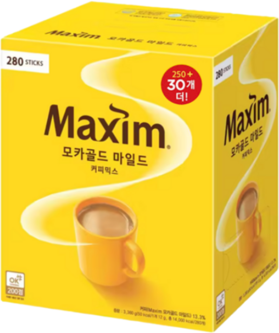 맥심 모카골드 마일드 커피믹스 280스틱, 12g, 280개입, 1개