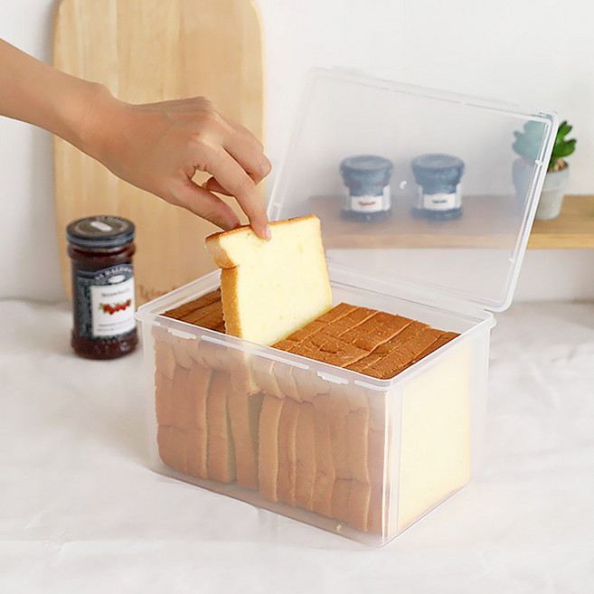 식빵 간식 과일 보관통 보관함 다용도 보관박스, 1개, 단품