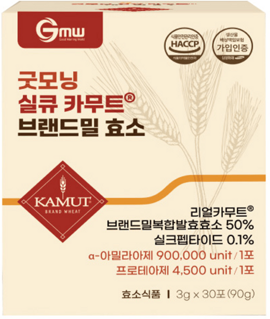 굿모닝 실큐 카무트 브랜드밀 효소, 3g, 30포