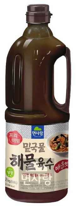 면사랑 (냉장) 밑국물 해물육수(매운맛) 2kg, 1개, 1.8L