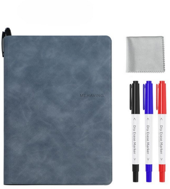 일상채움 A5 양면 휴대용 화이트 보드 노트, 그레이