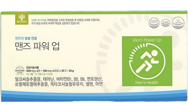 [JKLIVING] 엔트리 맨즈파워업 - 남성 프리미엄 멀티팩 쏘팔매토추출물 간건강 피로개선 밀크씨슬 갱년기남성 전립선, 120정, 1세트