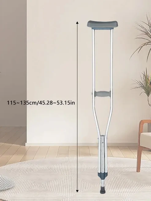 1개 겨드랑이 지팡이 조절 가능한 알루미늄 지팡이 가볍고 휴대하기 쉬운 겨드랑이 지팡이 충격 흡수 겨드, 01 KF7200