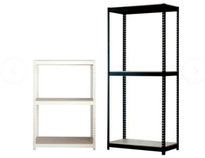 3단 다용도 앵글 선반 가로 800 깊이 400 높이 1600 철제 무볼트 경량랙, 피피랙_3단_800x400x1600_화이트