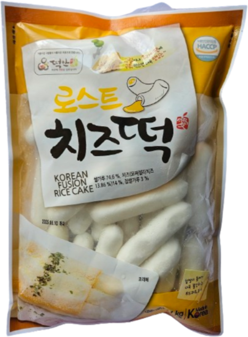떡안애 로스트 치즈떡 1kg x 5팩 구워먹는 치즈떡 로스트떡, 5개