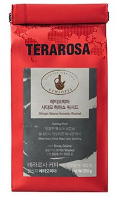 테라로사 에디오피아 시다모 하마쇼 워시드 원두, 1개, 250g, 홀빈(분쇄안함)