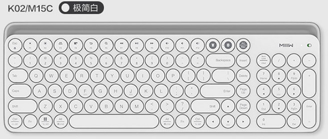MIIIW 미우 듀얼모드 키보드 블루투스 무선, A. 없음, B. Miwu 무선 Bluetooth 듀얼, C. Miwu 무선 Bluetooth 듀얼 모