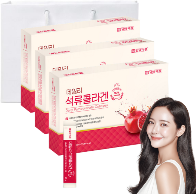 일양약품 석류 콜라겐 젤리 저분자피쉬콜라겐 식물성 에스트로겐 히알루론산 쇼핑백 포함, 1세트, 1.8kg