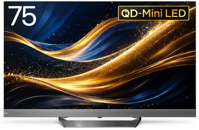 티브이지 75인치 QD Mini LED 4K UHD 스마트TV 로컬디밍 144Hz 1등급, 방문설치, 스탠드형, MINI LED 75