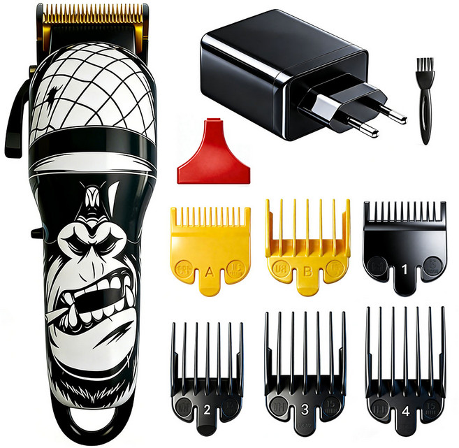 BESTBOMG 전문가용 남자 헤어 바리깡 이발기 클리퍼 미용실 전동 이발기, Y4-X7