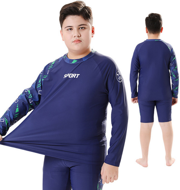 UPPERCUT 빅사이즈 남아 래쉬가드 세트 비만 통통남아 체형커버 수영복 세트 생존수영 다이빙 물놀이 서핑