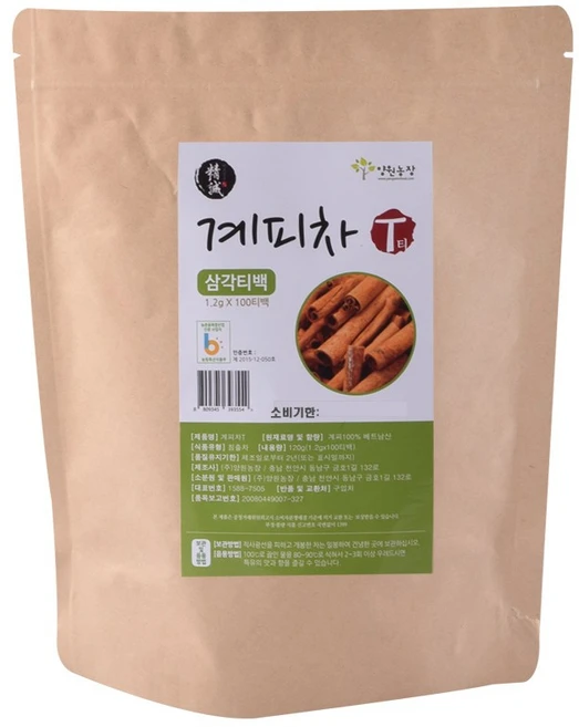 양원농장 계피차, 1.2g, 100개입, 1개 - 쿠팡