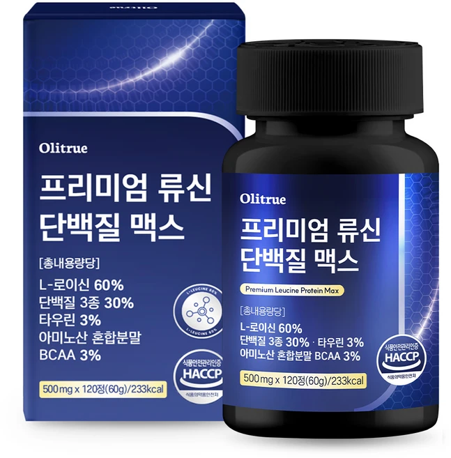올리트루 프리미엄 류신 단백질 맥스, 1개, 120정 - 쿠팡