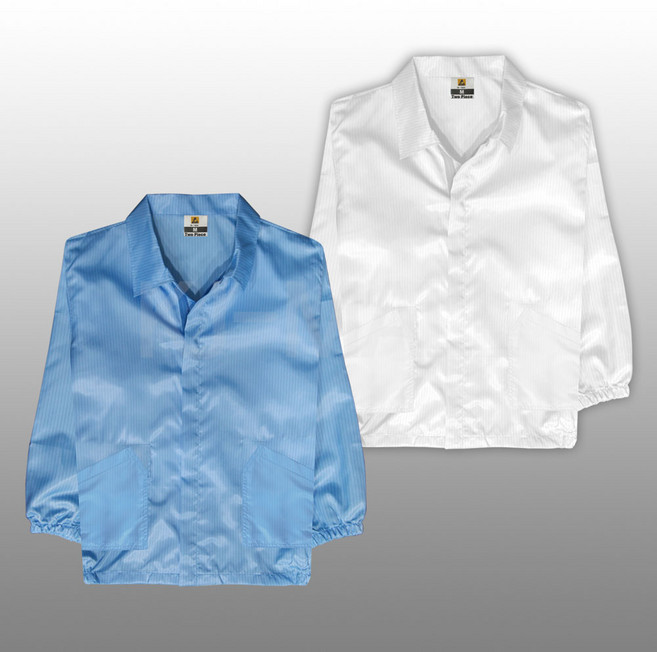 ESD 제전방진복 - 상의 / Y카라/제전복/무진복/크린룸 작업복, 1개