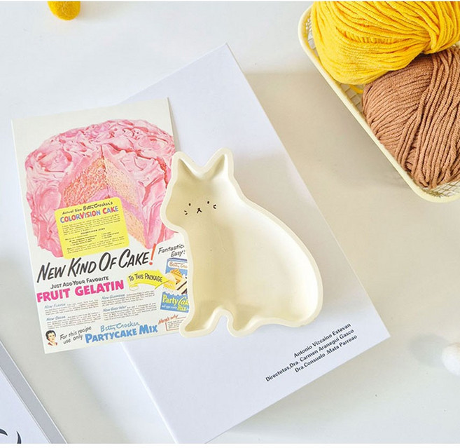 [사랑방공장] 냥냥 고양이 제스모나이트 트레이 DIY 키트, 퍼플, 1개