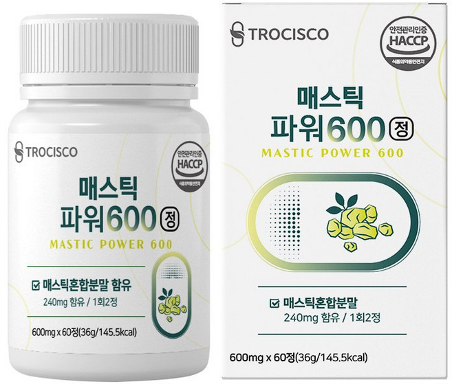 매스틱정 그리스 키오스 매스틱검 추출물 양배추 브로콜리 분말 가루 위 건강 식품 함유 알약 캡슐 타입 회화나무 열매 히알루론산 프락토올리고당 혼합 유산균 곡물 효소, 1박스, 60정