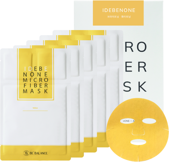 비밸런스 생기 톤업 이데베논 극세사 마스크팩 (5ea), 1개, 5개입