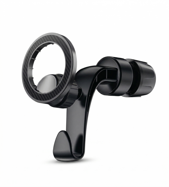 포라이트 카본 맥세이프 차량용 뒷좌석 헤드레스트 멀티 거치대 후크 걸이, 카본 블랙, 1개