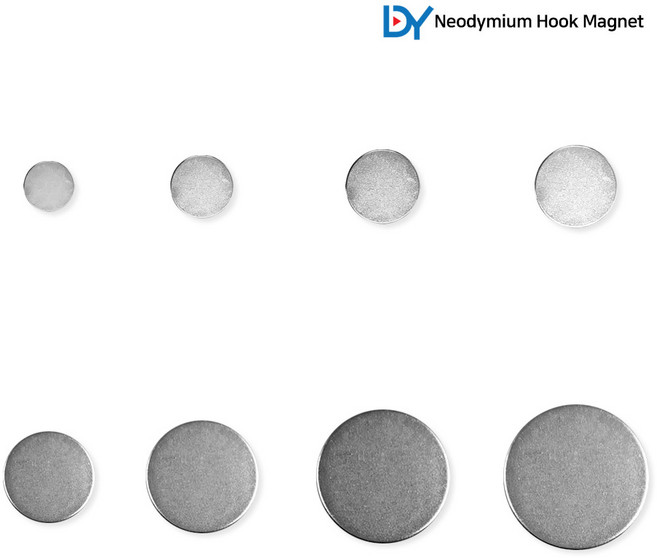디와이엔텍 네오디움 자석 원형 사라 사각 고리, 10 원형자석 10mm X 3T 1개