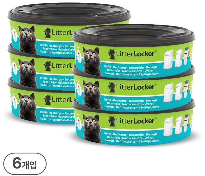 리터락커 에어씰봉투 고양이화장실, 6개