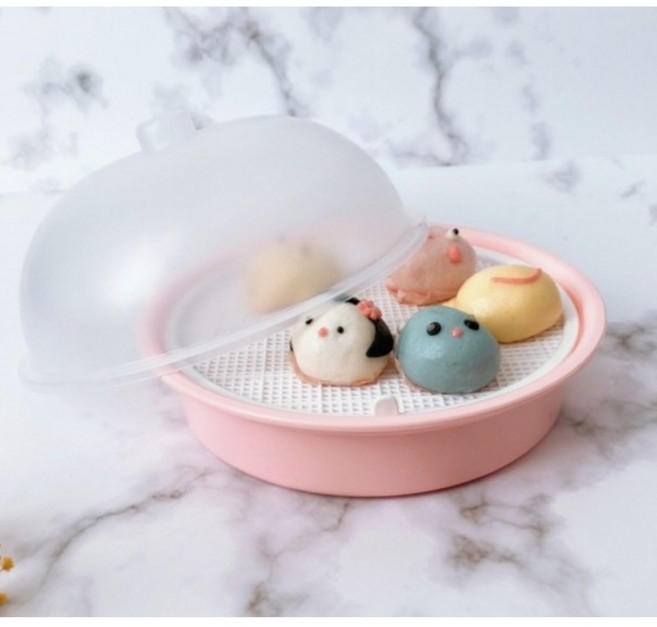 국산 전자레인지 전자렌지 계란찜 다용도 라면용기 찜기, 1개, 옐로우-컬러선물박스