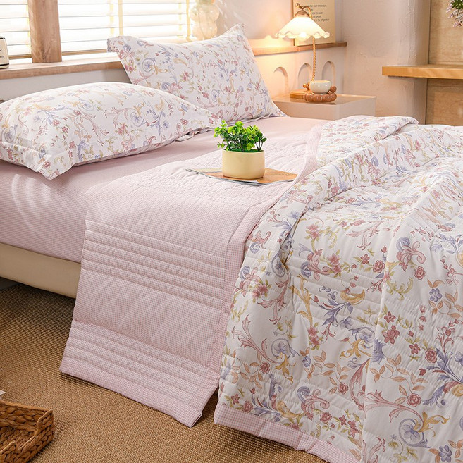 시원한 여름 이불 사계절 이불 캠핑 이불 차렵이불