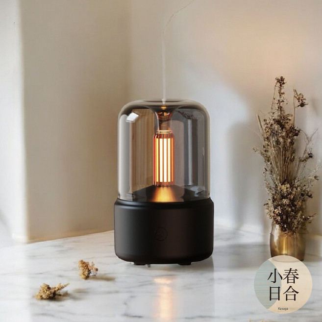 燭光水氧機 香氛加濕器 營造氣氛, 黑色