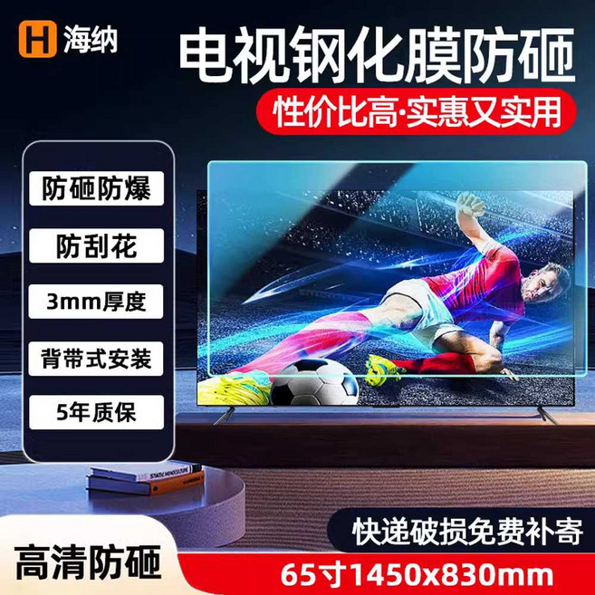 티비 보호기 강화 보호 액정 TV 55인치 스크린 눈 아기 가정 안전 튼튼, 5. 65인치 방탄