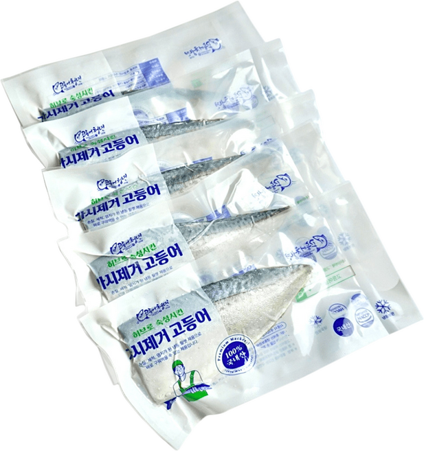 고등어청년 99.9% 가시제거 순살 국내산 고등어, 5개, 70-100g