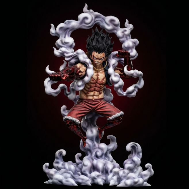 LovEly StoRy 원피스 대형 S풀 페인팅 피규어 기어4th 스네이크맨 루피 GK, 1개