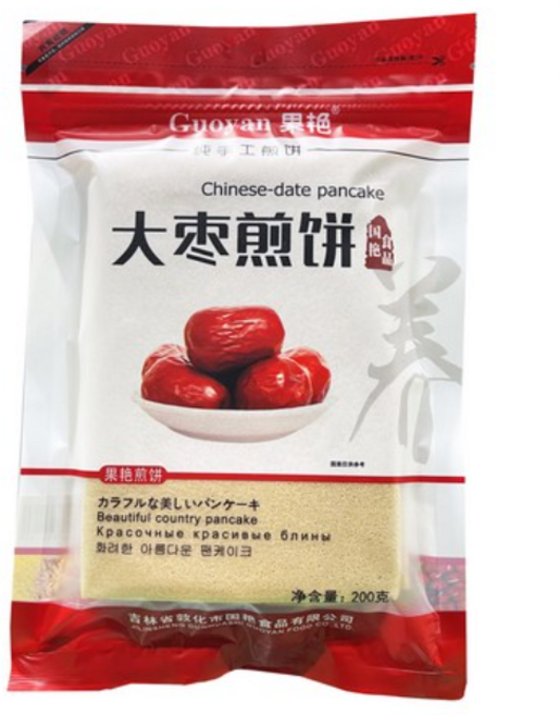 <자매중국식품> jianbing 짼빙 잰빙 전병 면포전병 대추맛 200gx2봉, 1개, 200g