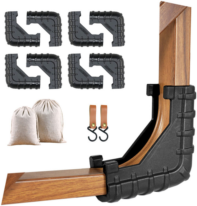 깔끔더하기 캠핑의자 보호캡 다리 커버 로우 체어, 블랙, 2세트