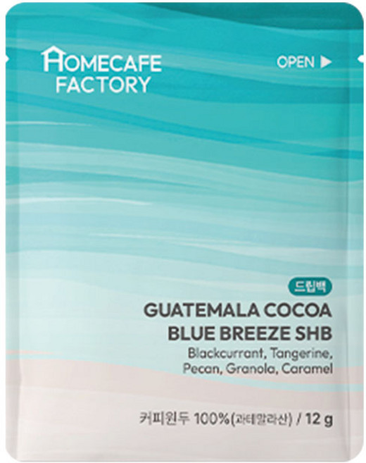 과테말라 코코아 블루브리즈 SHB 초콜렛 원두 커피, 홀빈(분쇄안함), 12g, 1개