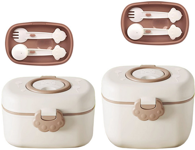 베베코지 휴대용 분유 케이스 분유통 소분통, 1개, M+L사이즈 세트(380ml+550ml)