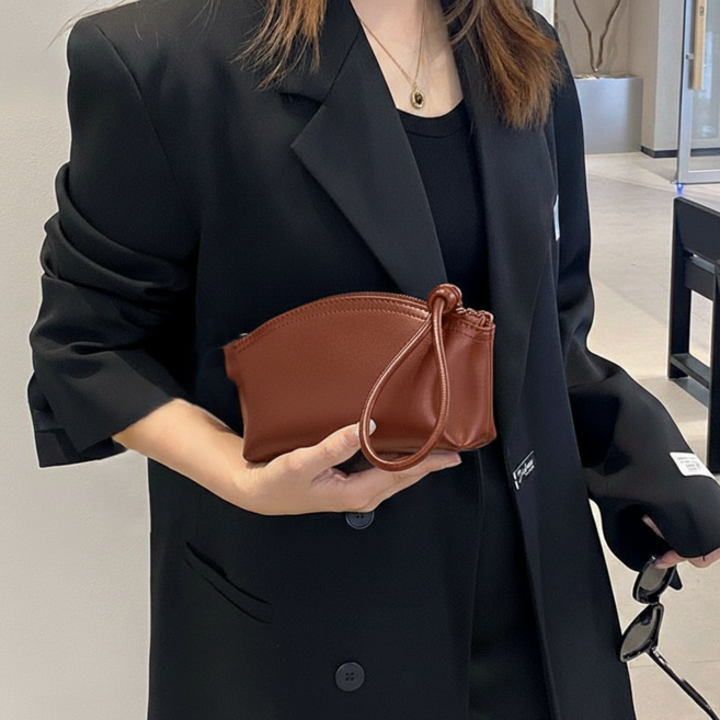 카라몰리 미니 가죽 가방 여행용 화장품 생리대 파우치