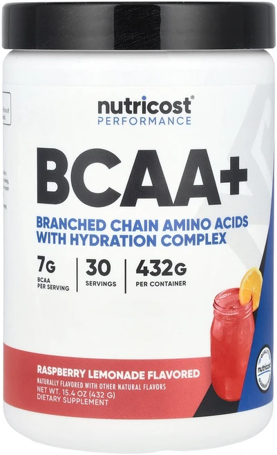 뉴트리코스트 Nutricost 운동 능력 BCAA+ 라즈베리 레모네이드 432g15.4oz129137원산지:기타, 뉴트리코스트 Nutricost, 운동 능력, BCAA+, 1개, 432g - 쿠팡