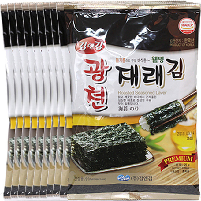 [가온애] 광천김 / 광천 재래 전장김, 10개