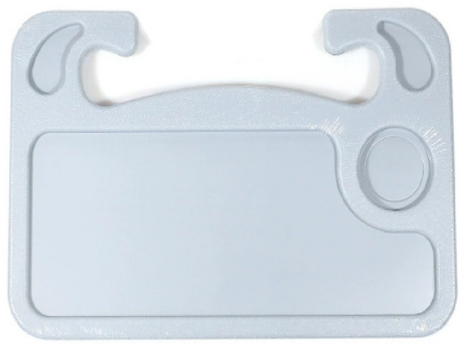 리브온 차량용 핸들 테이블 노트북 식사 트레이 차박 멀티 걸이대, 화이트, 1개