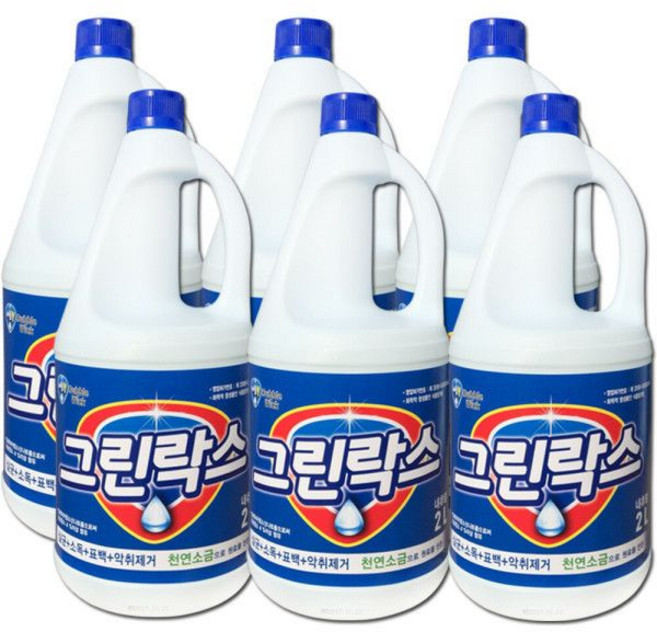 그린락스 살균/소독/표백/세정제/청소 2Lx6개, 2L
