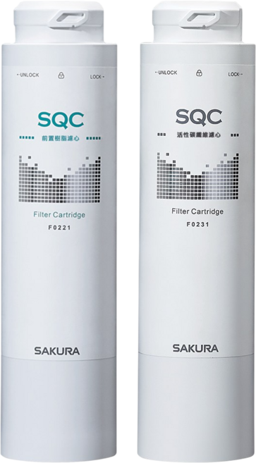 SAKURA 櫻花【原廠公司貨】濾心 P0585 P0583A P9581 淨水器, F0221【一支】+F0231【一支】，共兩支一組, 1個