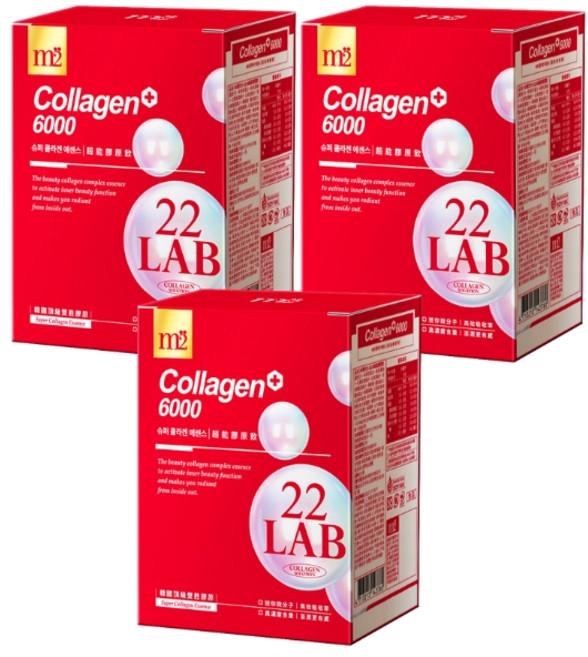 m2美度 22 LAB Collagen 6000 超能膠原飲, 3個, 400ml