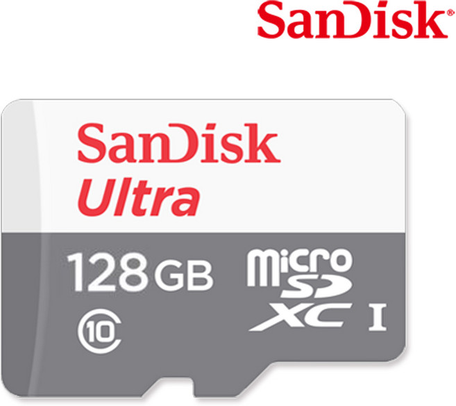샌디스크 울트라 마이크로 SD 메모리카드 SDSQUNR, 128GB, 1개