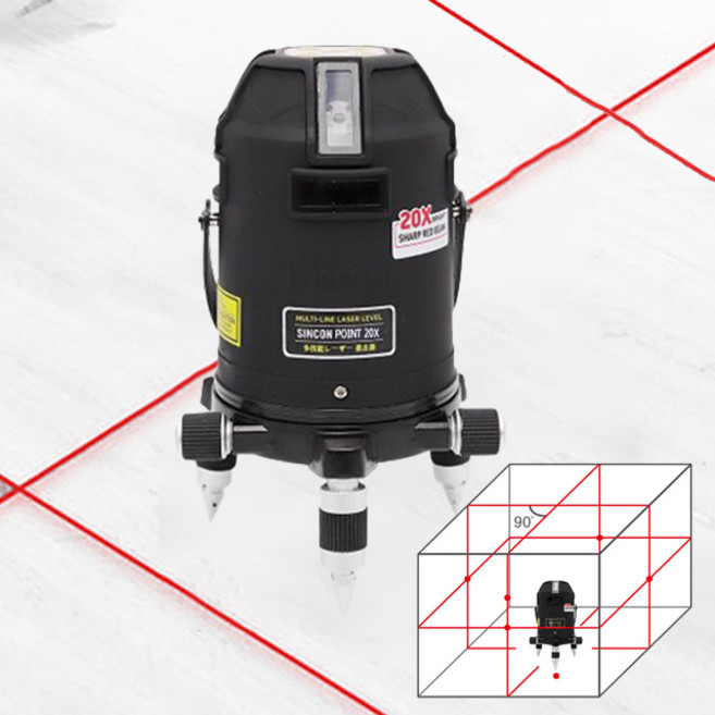 신콘 전자식 레드 레이저 레벨기 POINT 20X SL-445X 전자센서 (20배밝기), 1개