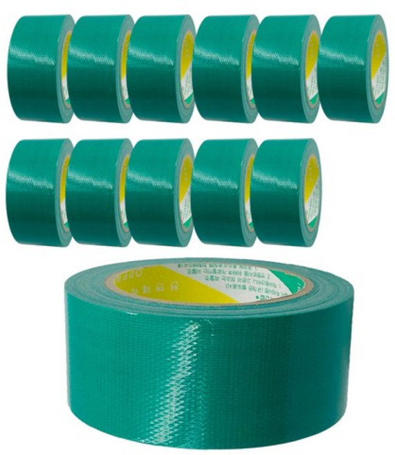 코랙코리아 청테이프 48mm x 15m, 녹색, 25개