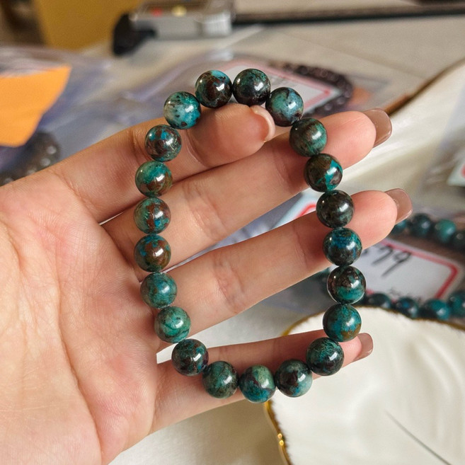 綠松石手珠 8.8mm 老料 水晶手串 高性價比