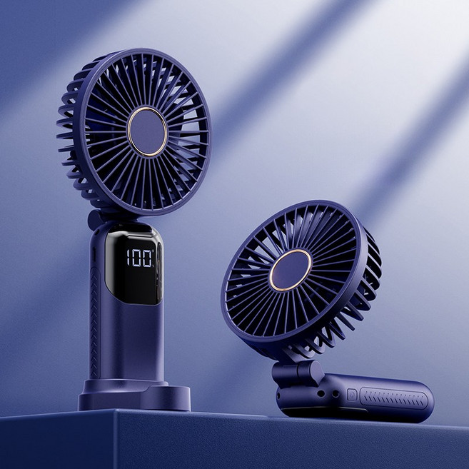 NUNUHANA 휴대용저소음F01미니초경량 무선선풍기 G4, 블루