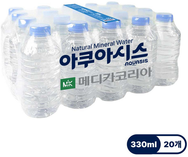 아쿠아시스 무라벨, 330ml, 20개